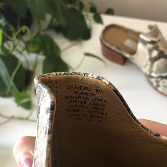 NWOT Steven Steve Madden Deandra Snake Print Mules - Picture 5 of 6